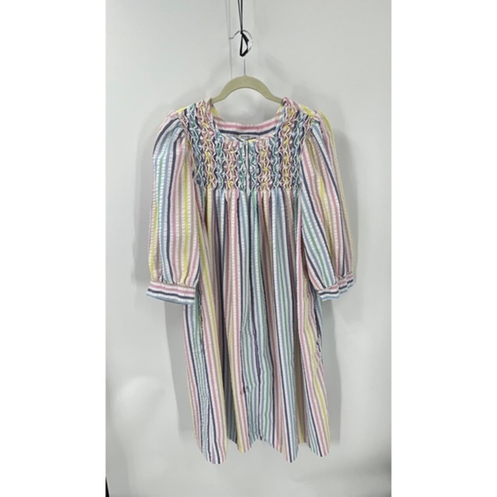 Styled by saybury rainbow stripe, zip front house dress L